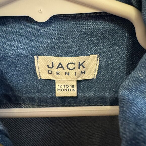 Janie and Jack Denim Puff Sleeve Jacket 12-18M - Picture 4 of 5